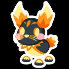 Burning Bunny Sticker