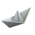 Eco Grey Origami Boat Hat