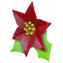 Poinsettia Hair Clip