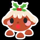 Christmas Pudding Pup Sticker