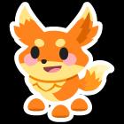 Flaming Fox Sticker