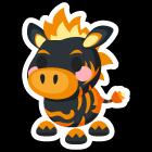 Flaming Zebra Sticker