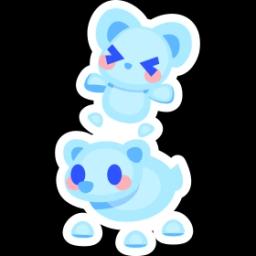 Frostbite Bear and Cub Animated Sticker