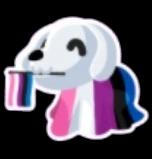 Gender Fluid Ghost Dog Sticker