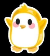 Gold Penguin Sticker
