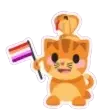 Lesbian Cat-Snake Alliance Sticker