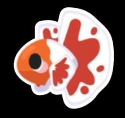 Orange Betta Fish Sticker