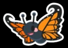 Orange Butterfly Sticker