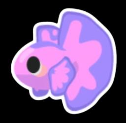 Pink Betta Fish Sticker