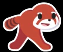 Squished Red Pandorama Sticker