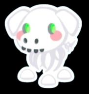 White Skeleton Dog Sticker