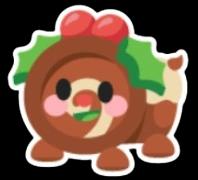 Yule Log Dog Sticker