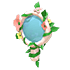 Flower Mirror Chew Toy