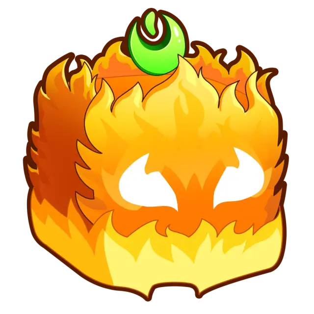 flame, Uncommon, Blox Fruits, Original illustration by Tradekitsune.com