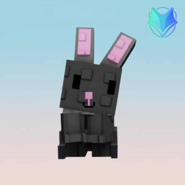 black-bunny, Uncommon, Item from animals, Grow a Garden, Original illustration by Tradekitsune.com