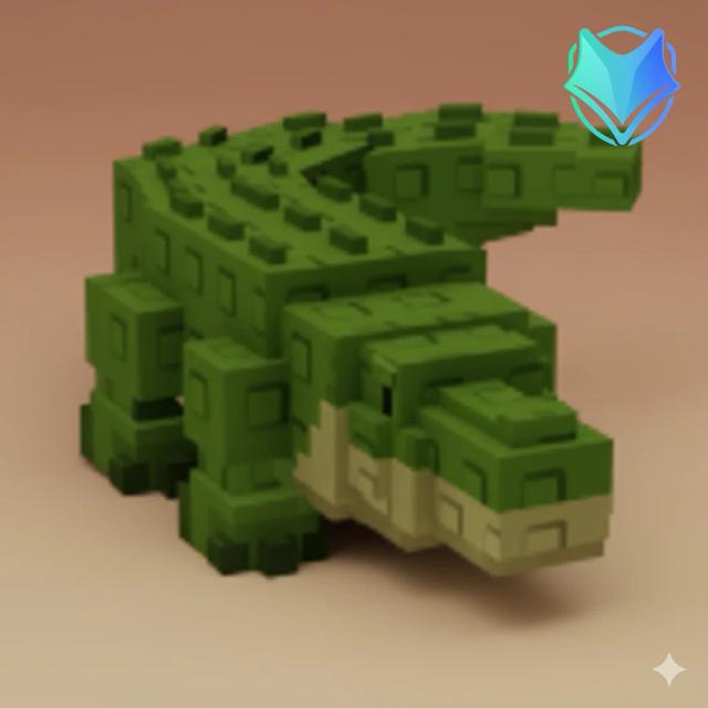 crocodile, Mythical, Item from safari-harvest, Grow a Garden, Original illustration by Tradekitsune.com