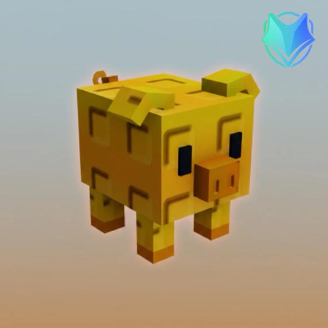 golden-piggy, Mythical, Item from the-trader-arrives, Grow a Garden, Original illustration by Tradekitsune.com