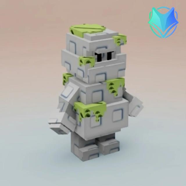golem, Mythical, Item from beanstalk-event, Grow a Garden, Original illustration by Tradekitsune.com