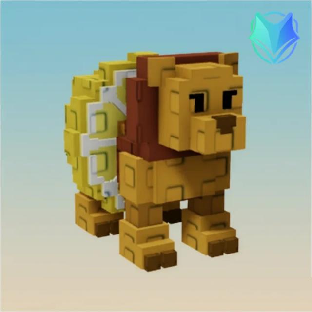 lemon-lion, Mythical, Item from beanstalk-event, Grow a Garden, Original illustration by Tradekitsune.com