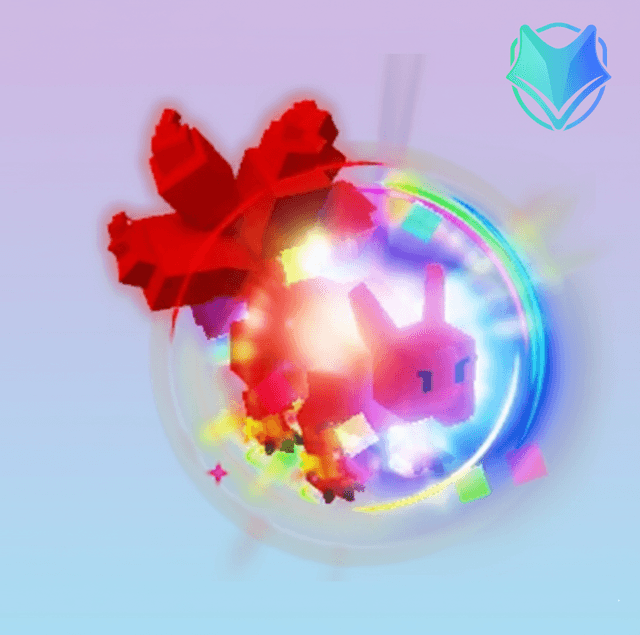rainbow-corrupted-kitsune, Prismatic, Item from zen-event, Grow a Garden, Original illustration by Tradekitsune.com