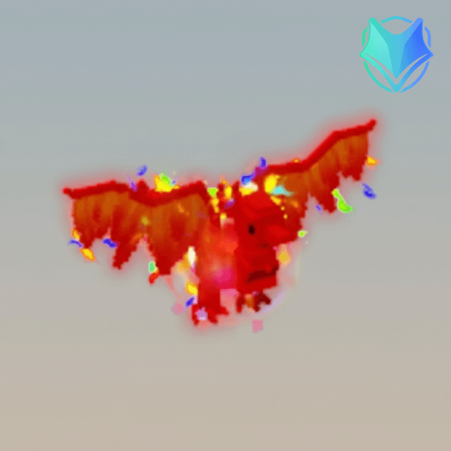 rainbow-phoenix, Divine, Item from fairy-event, Grow a Garden, Original illustration by Tradekitsune.com