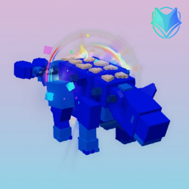 rainbow-spinosaurus, Divine, Item from prehistoric-event, Grow a Garden, Original illustration by Tradekitsune.com